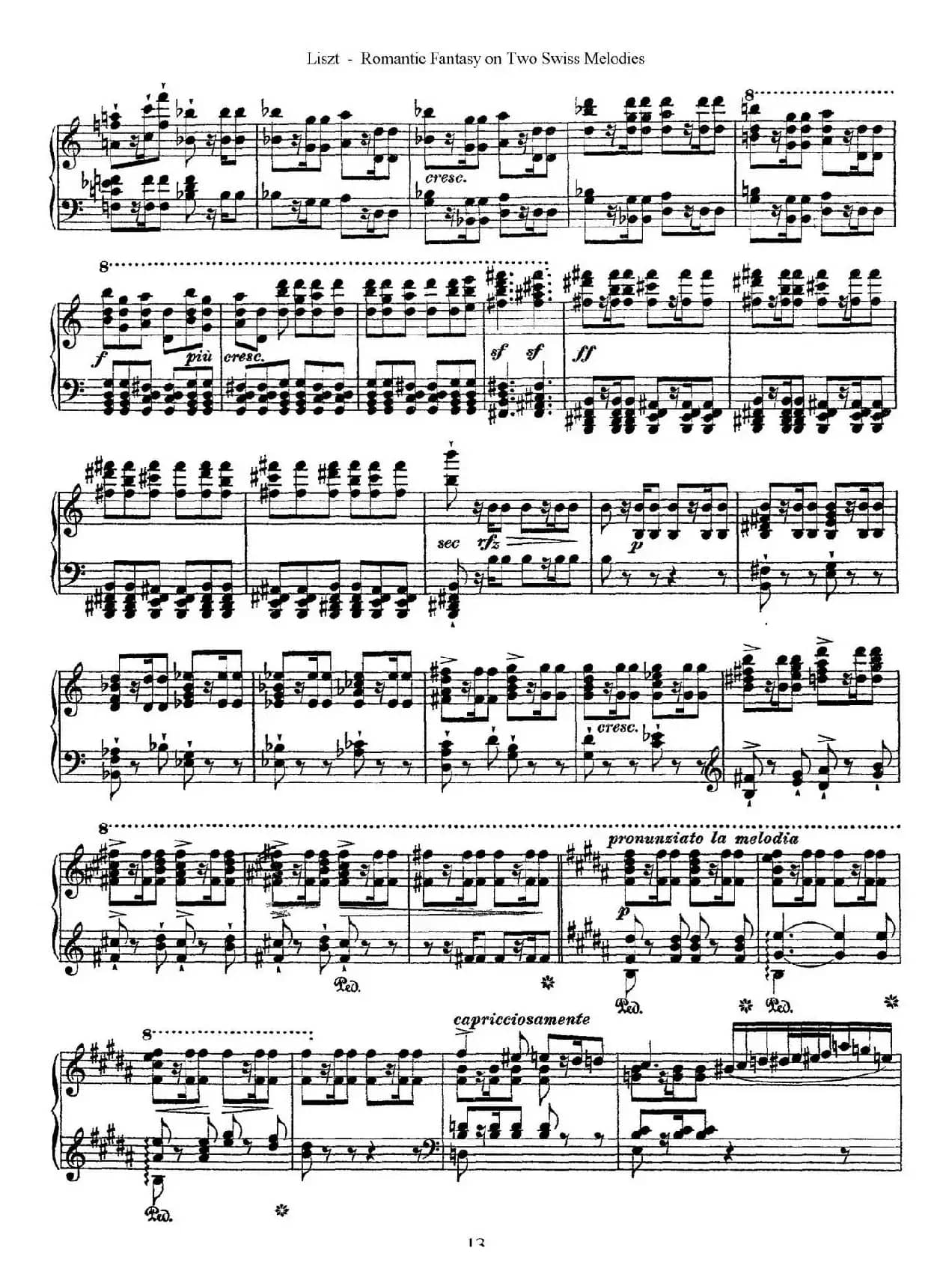 Romantic Fantasy on 2 Swiss Melodies Op.5（浪漫幻想曲）