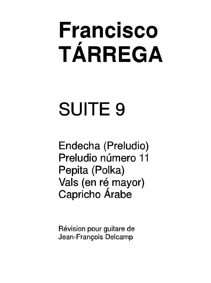 《塔雷加作品全集》第9部分（古典吉他）