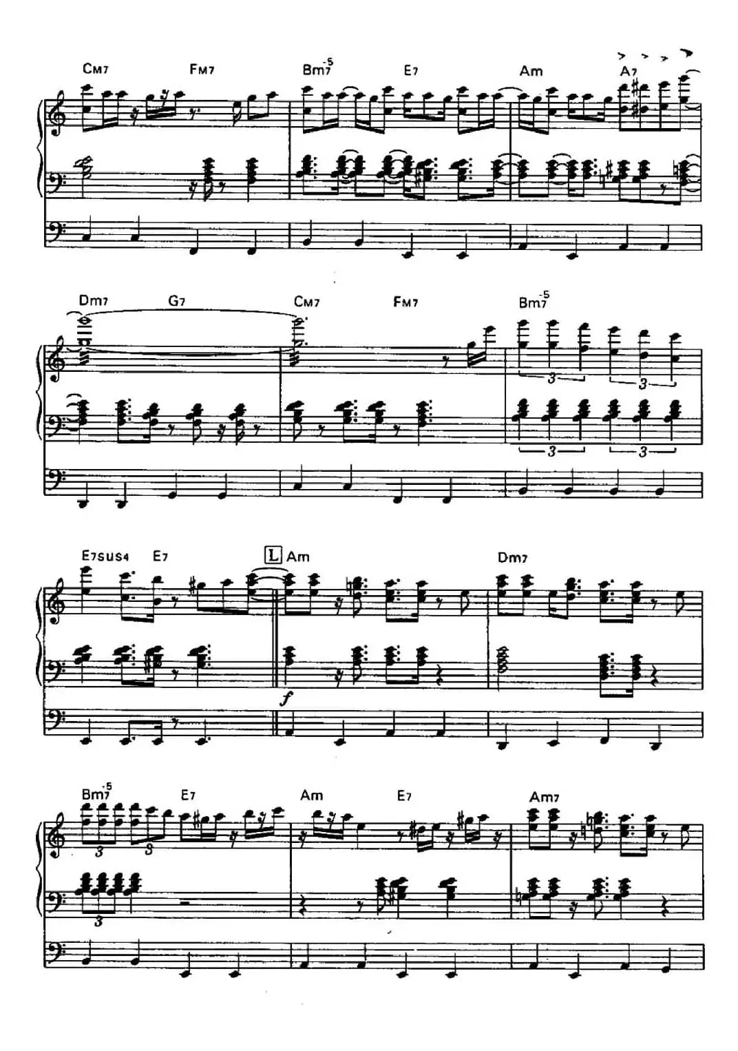 Riberutas（自由）（双排键电子琴谱）