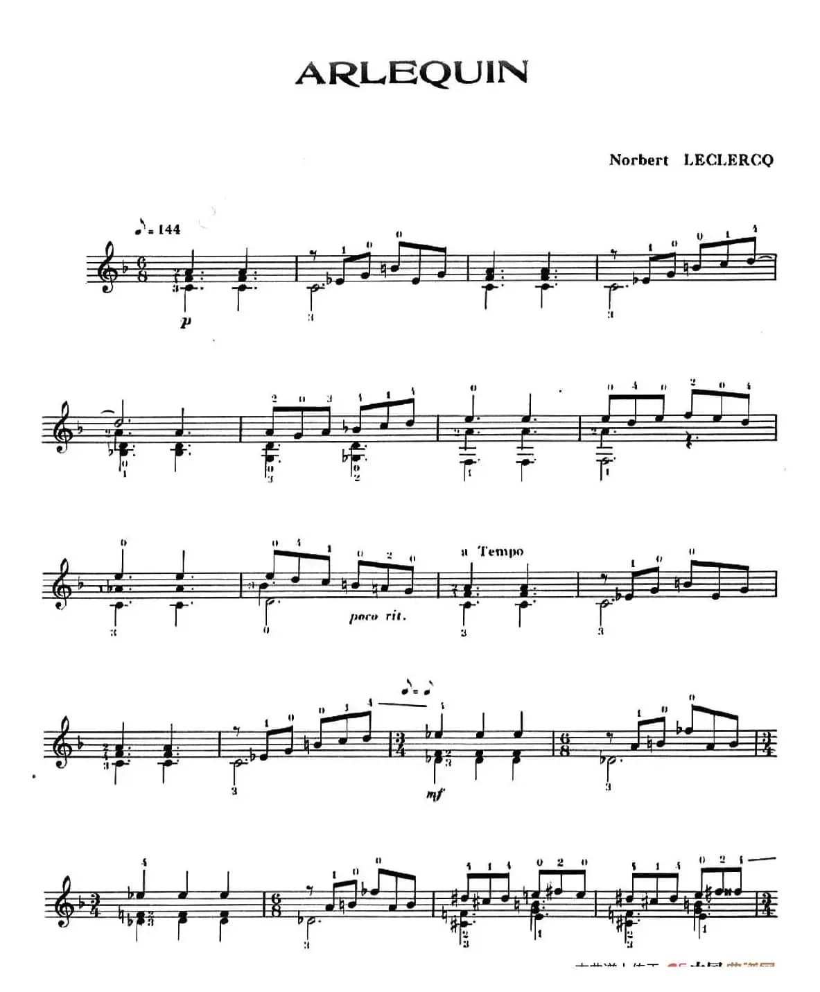 Six Couleurs-3（古典吉他）