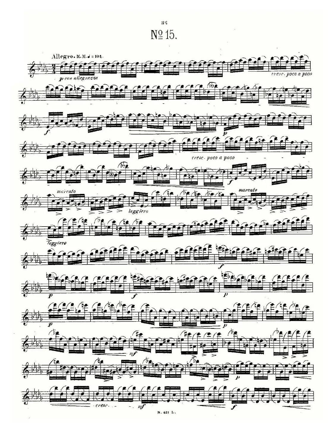 24首长笛练习曲 Op.15 之11—15