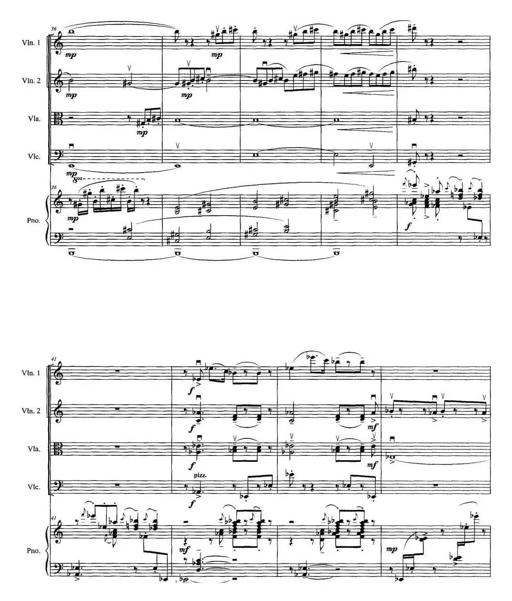 《赛龙夺锦》主题狂想曲（为钢琴弦乐五重奏而作）