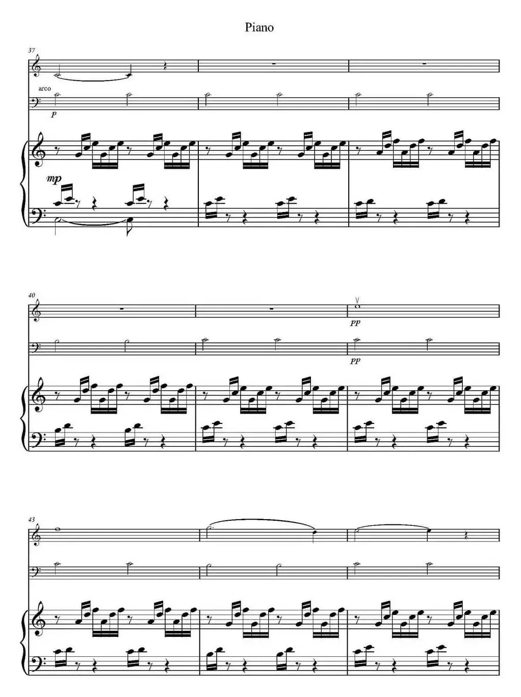 Ave Maria（小提琴+大提琴+钢琴伴奏）