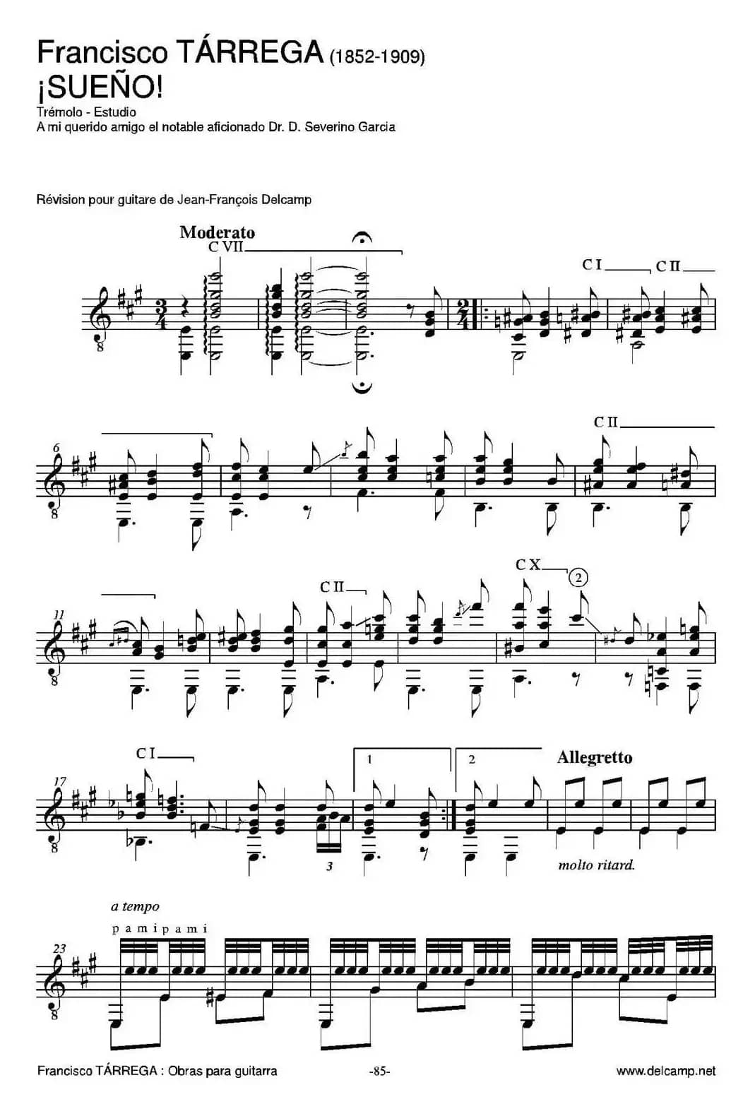 iSUENO!(Tremolo-Estudio A mi querido amigo el notable aficionado Dr.D.Severino G（古典吉他）