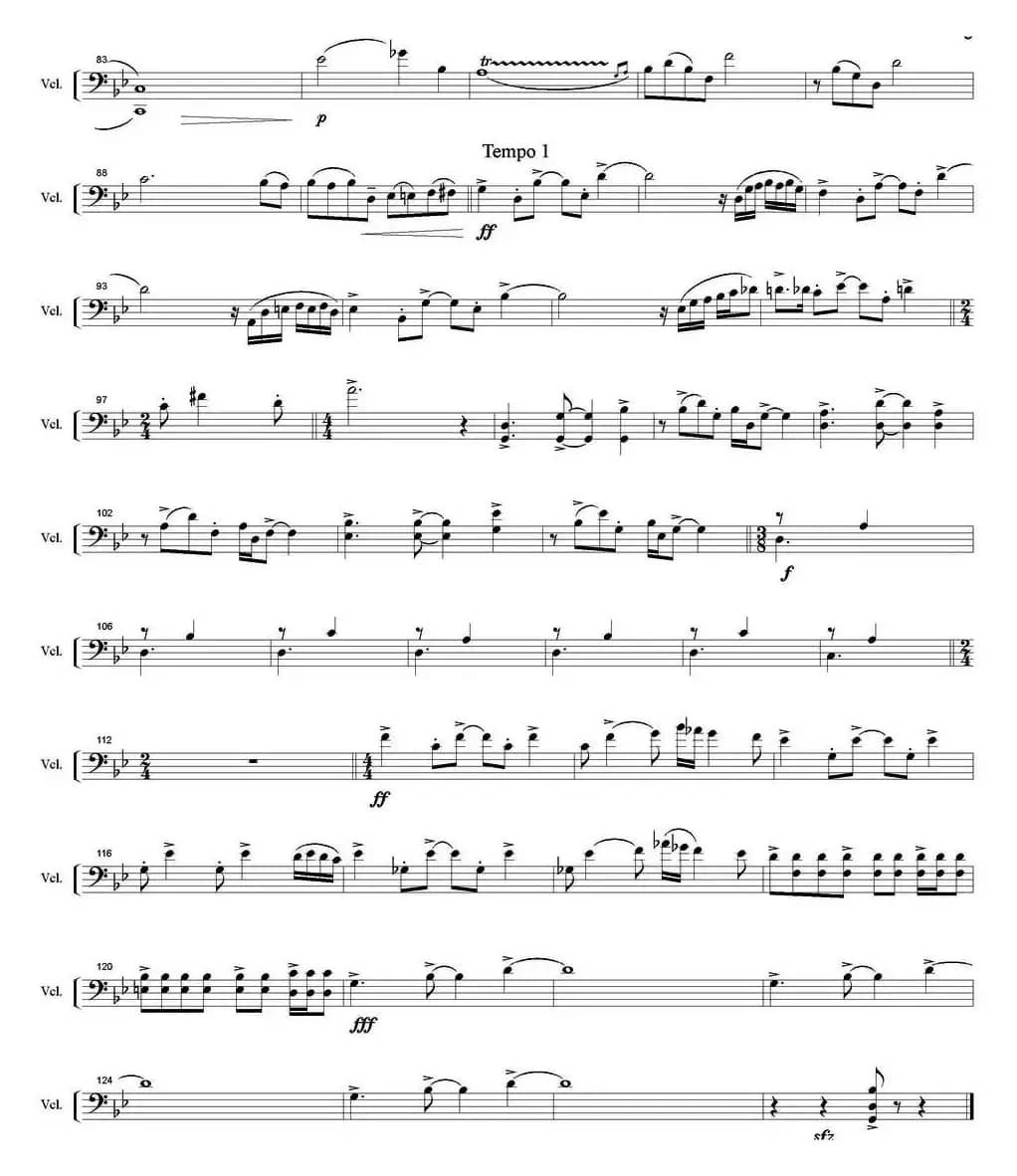 Becha（Spring 春天、大提琴分谱）