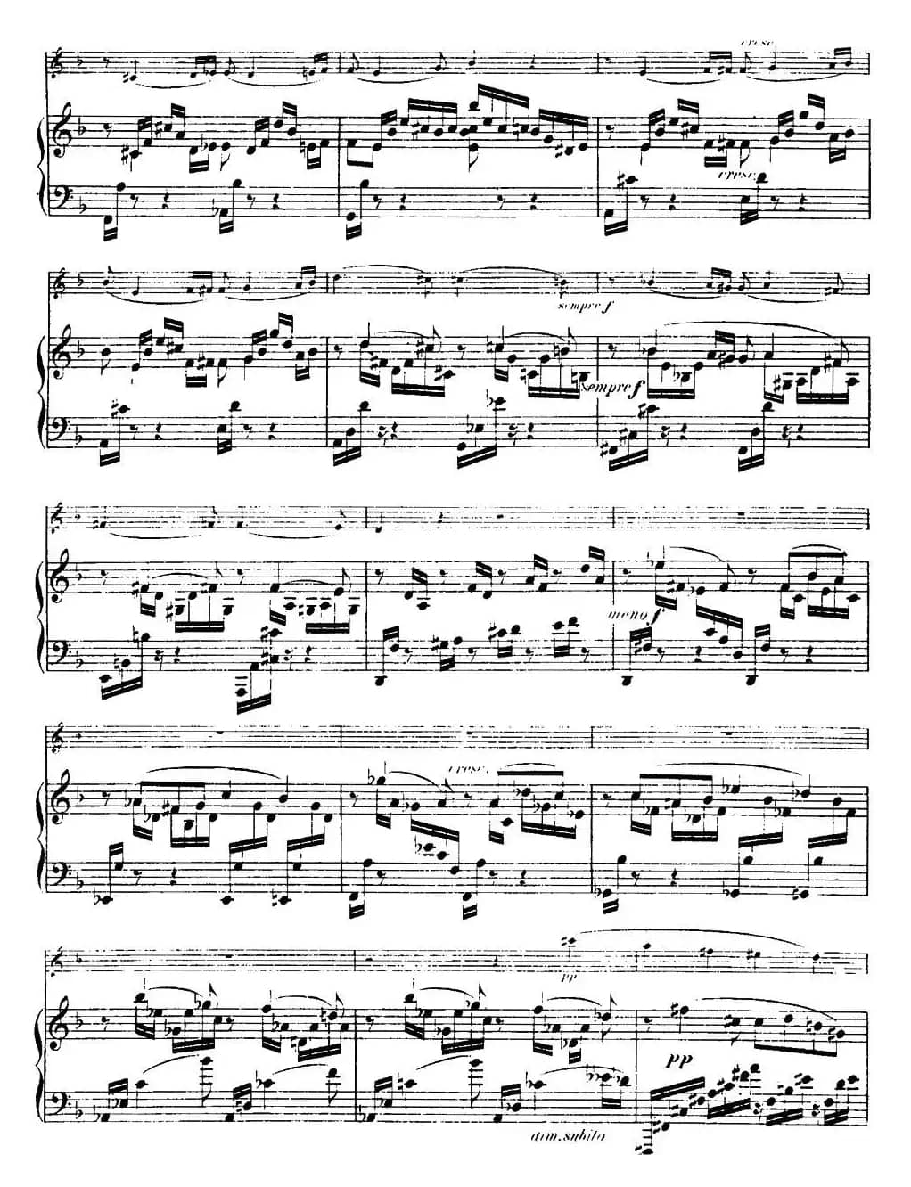 法朗克《A大调小提琴奏鸣曲》（II）（小提琴+钢琴伴奏）