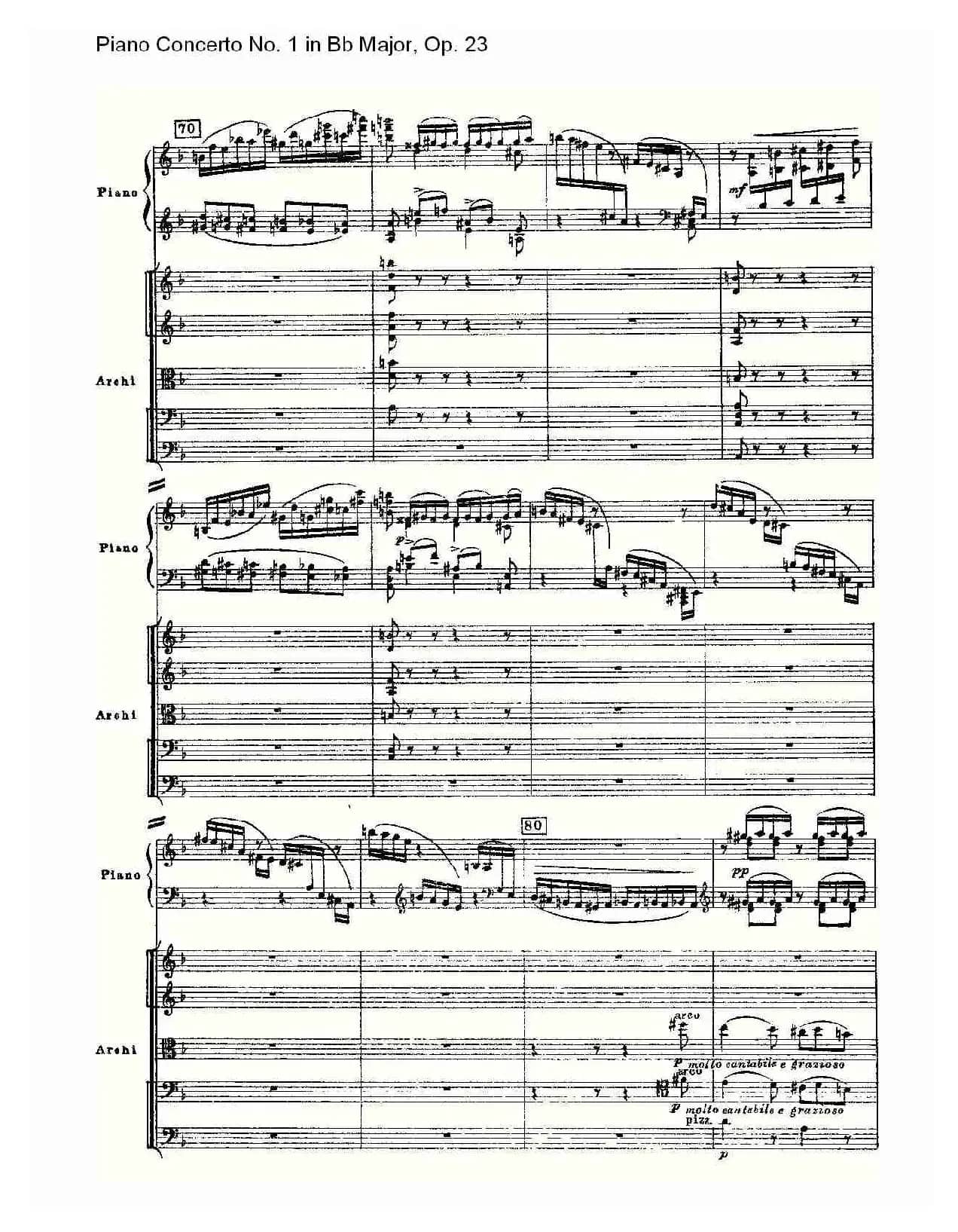 Bb大调第一钢琴协奏曲,Op.23第二乐章