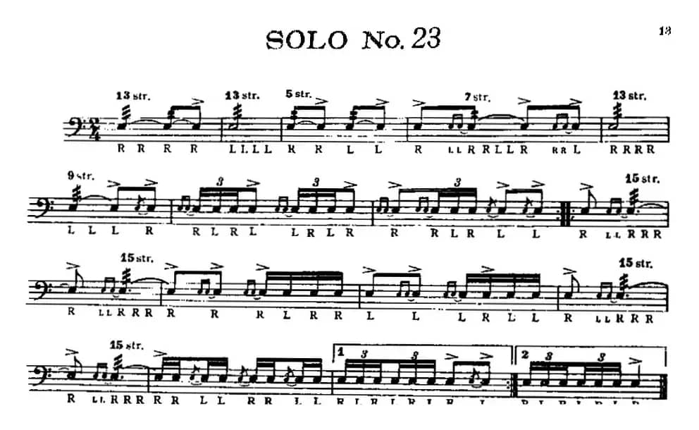 美国军鼓 SOLO No.21-25（爵士鼓谱）