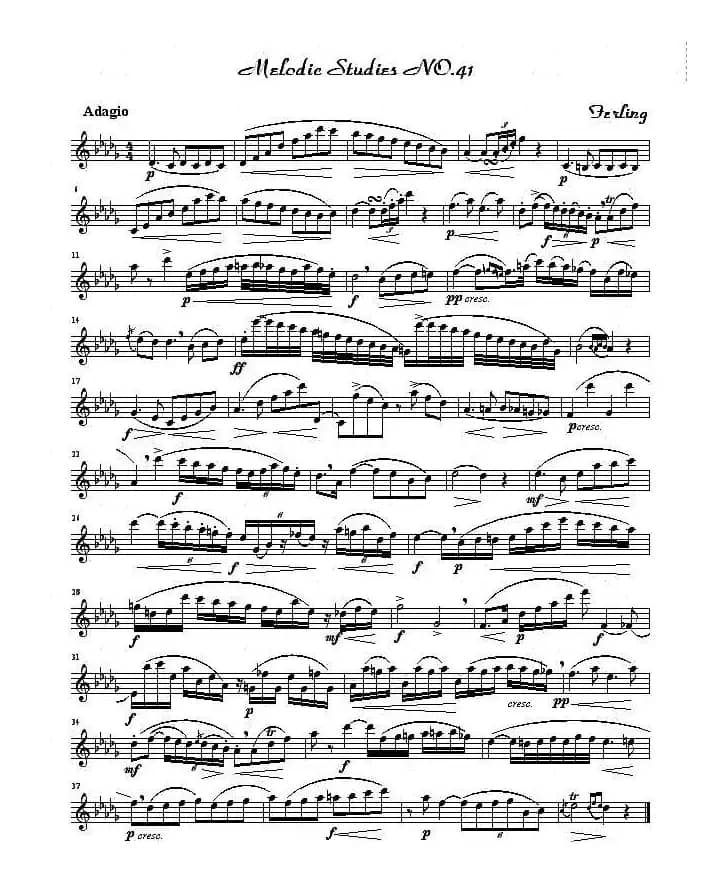 四十八首旋律练习曲之四十一
