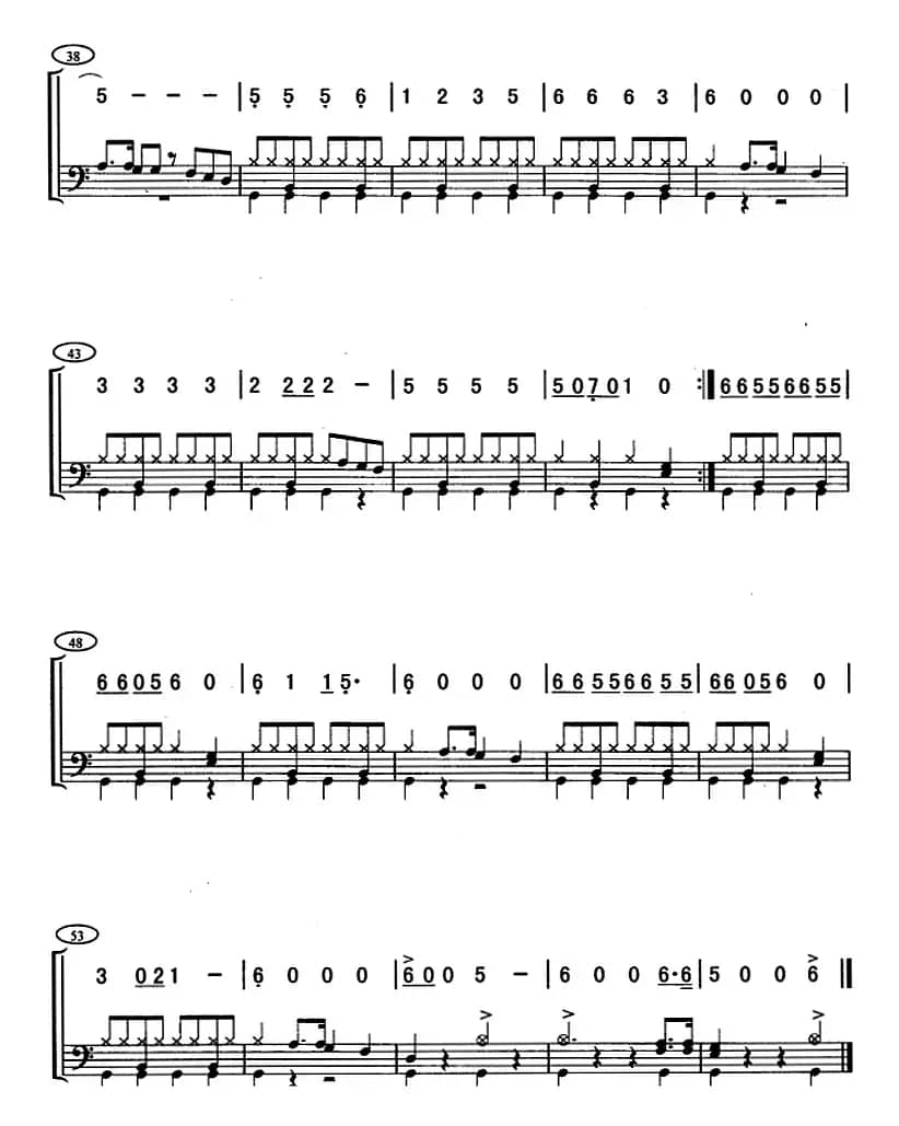 聪明的一休（架子鼓、主旋律+鼓谱）