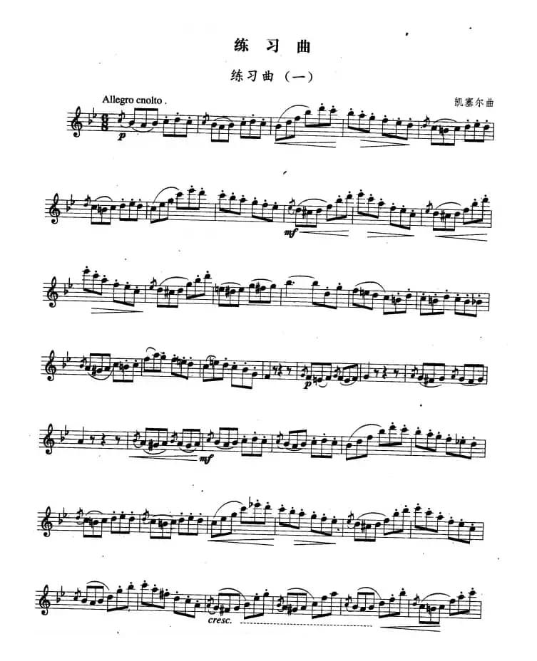 单簧管考级教材·第八级