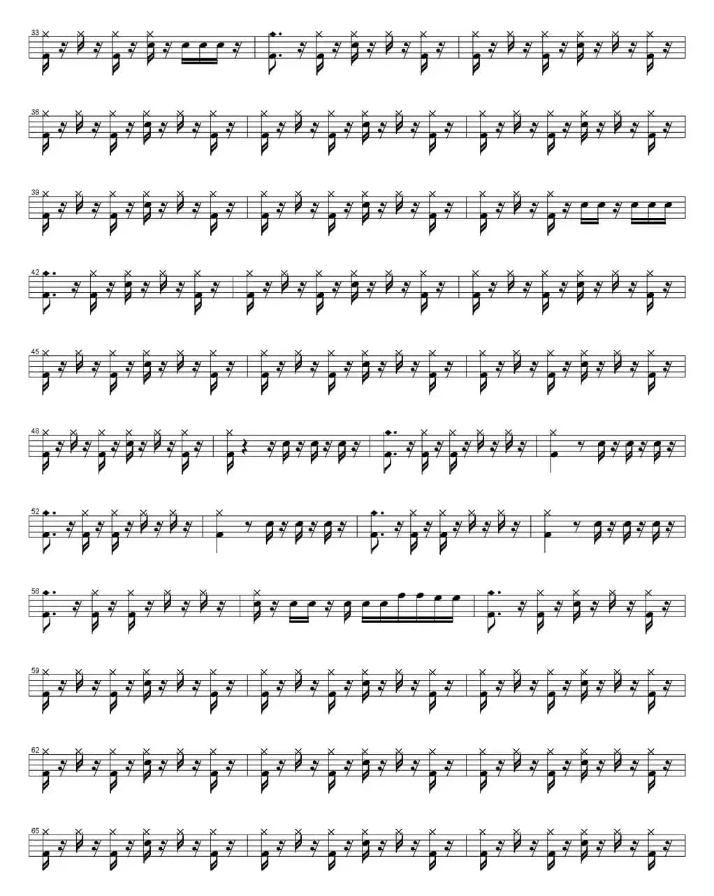 爵士鼓谱：Aerosmith - Cryin