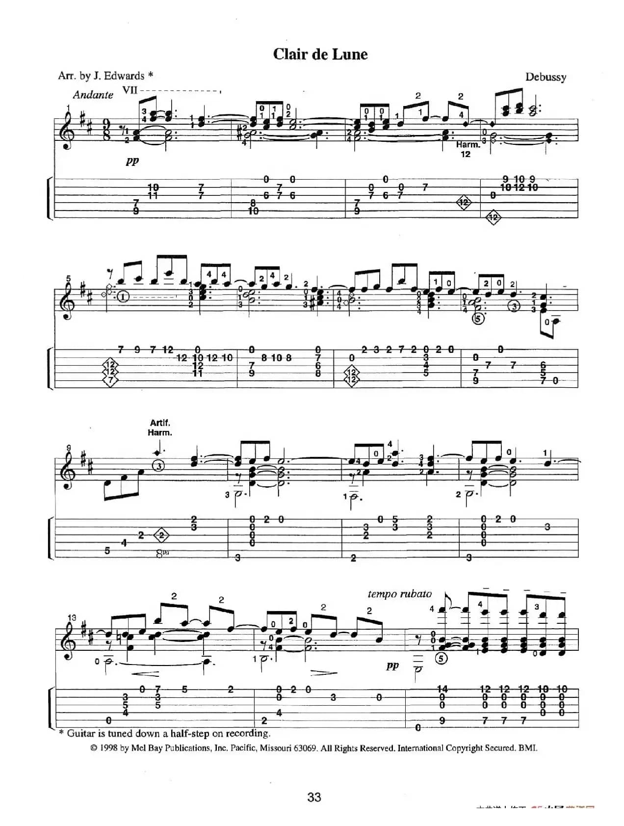 古典吉他：From the Dance（Clair de Lune）