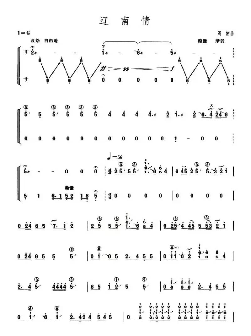 辽南情（【上海筝会】考级五级曲目）
