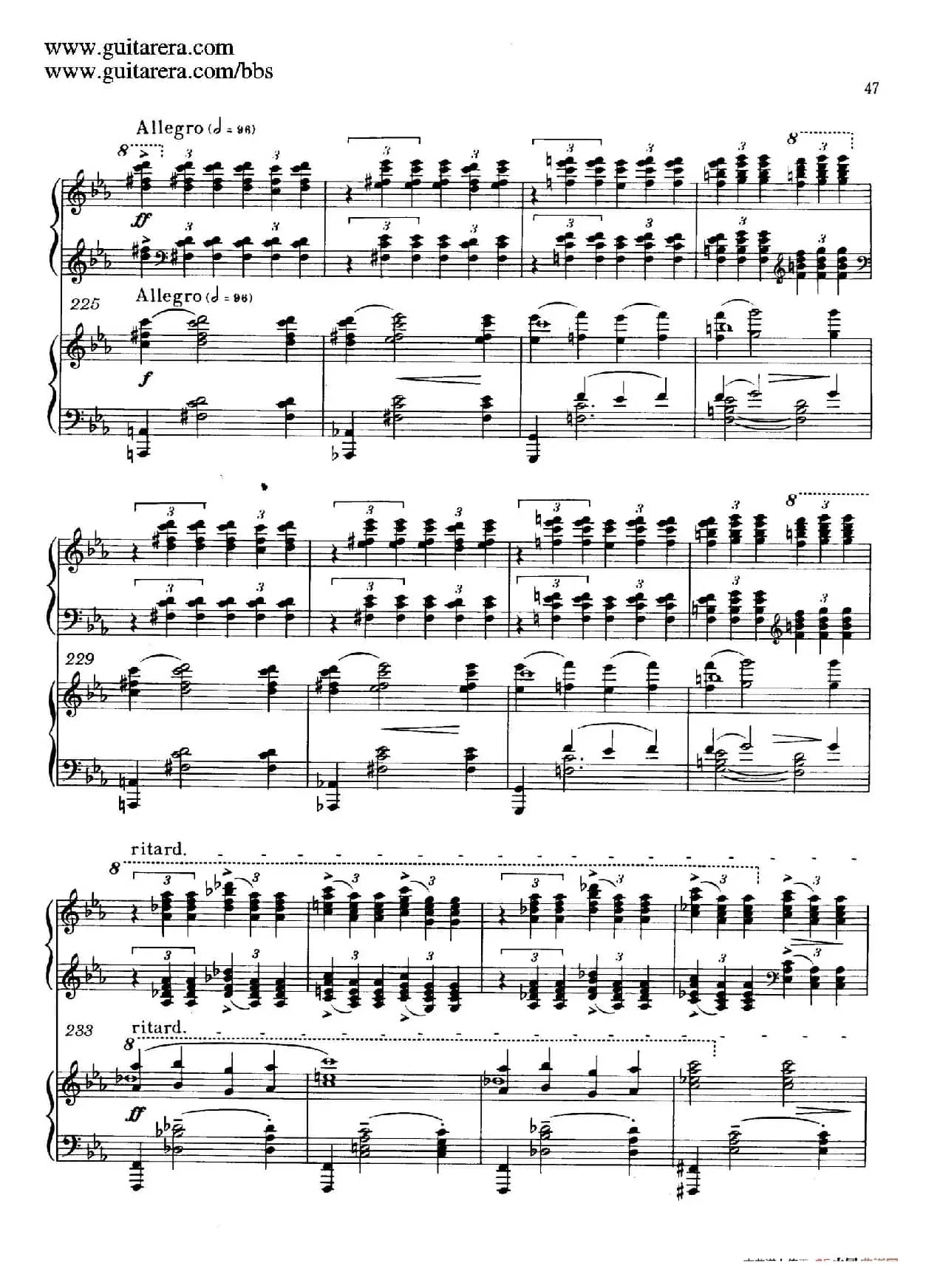 c小调第二钢琴协奏曲 Op.18（双钢琴·第一乐章）