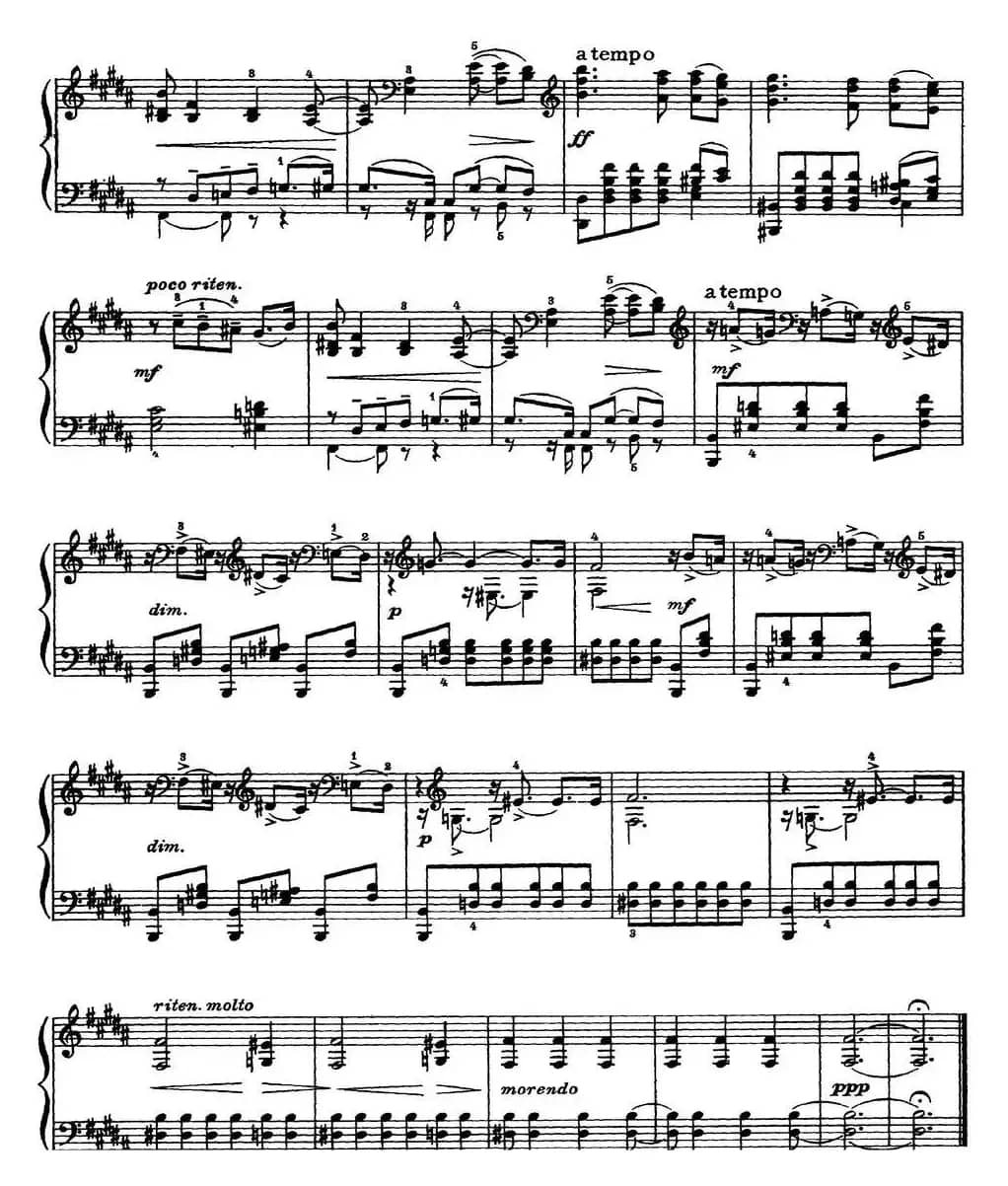 柴可夫斯基18首钢琴小品Op.72（8.Dialogue）