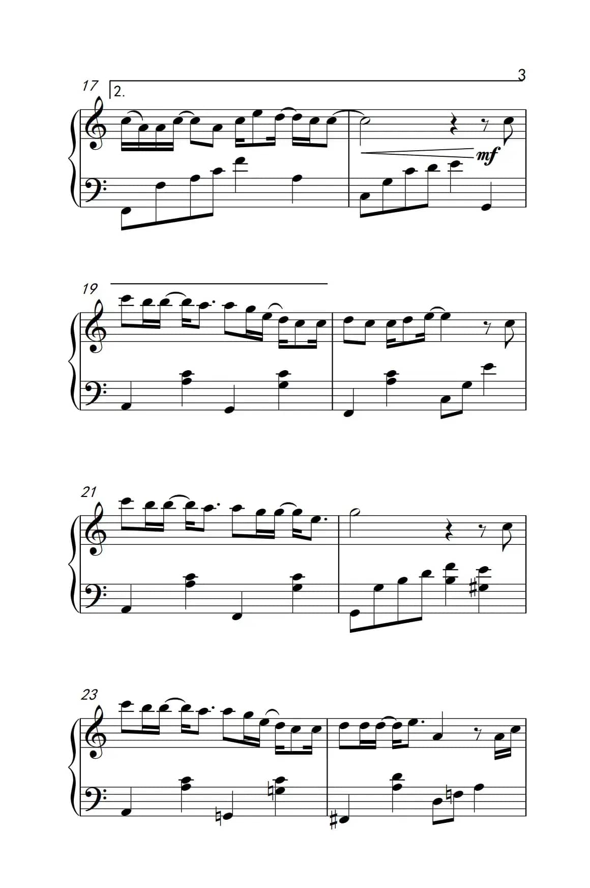 如果没有你（《弹吧音教》制谱版）