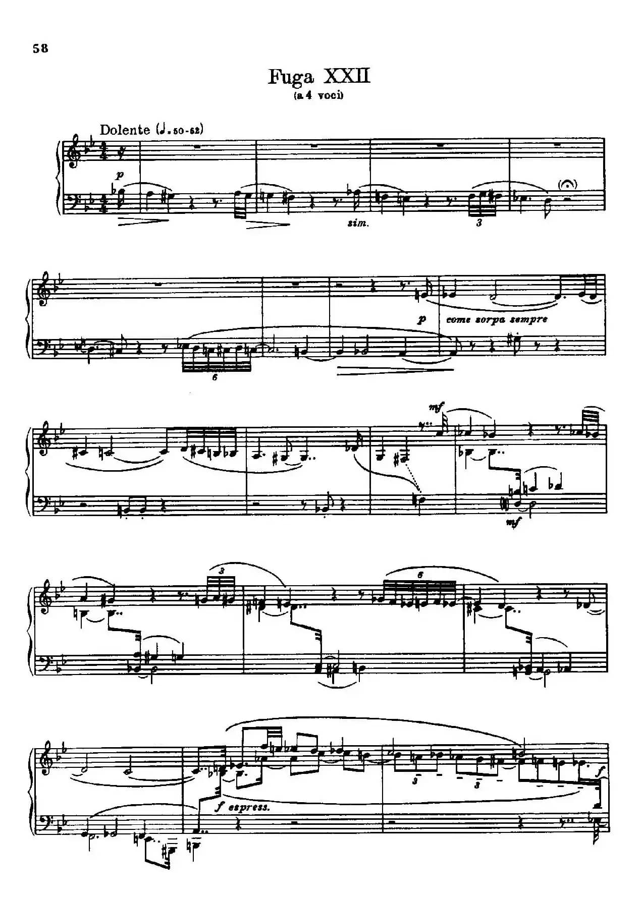 24 Preludes and Fugues Part.2 Op.45（24首前奏曲与赋格·第二部分·22）