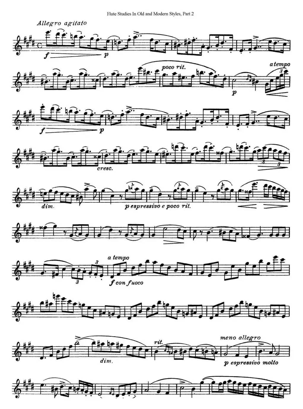 斯勒新老风格长笛练习重奏曲（第二部分）（NO.21）