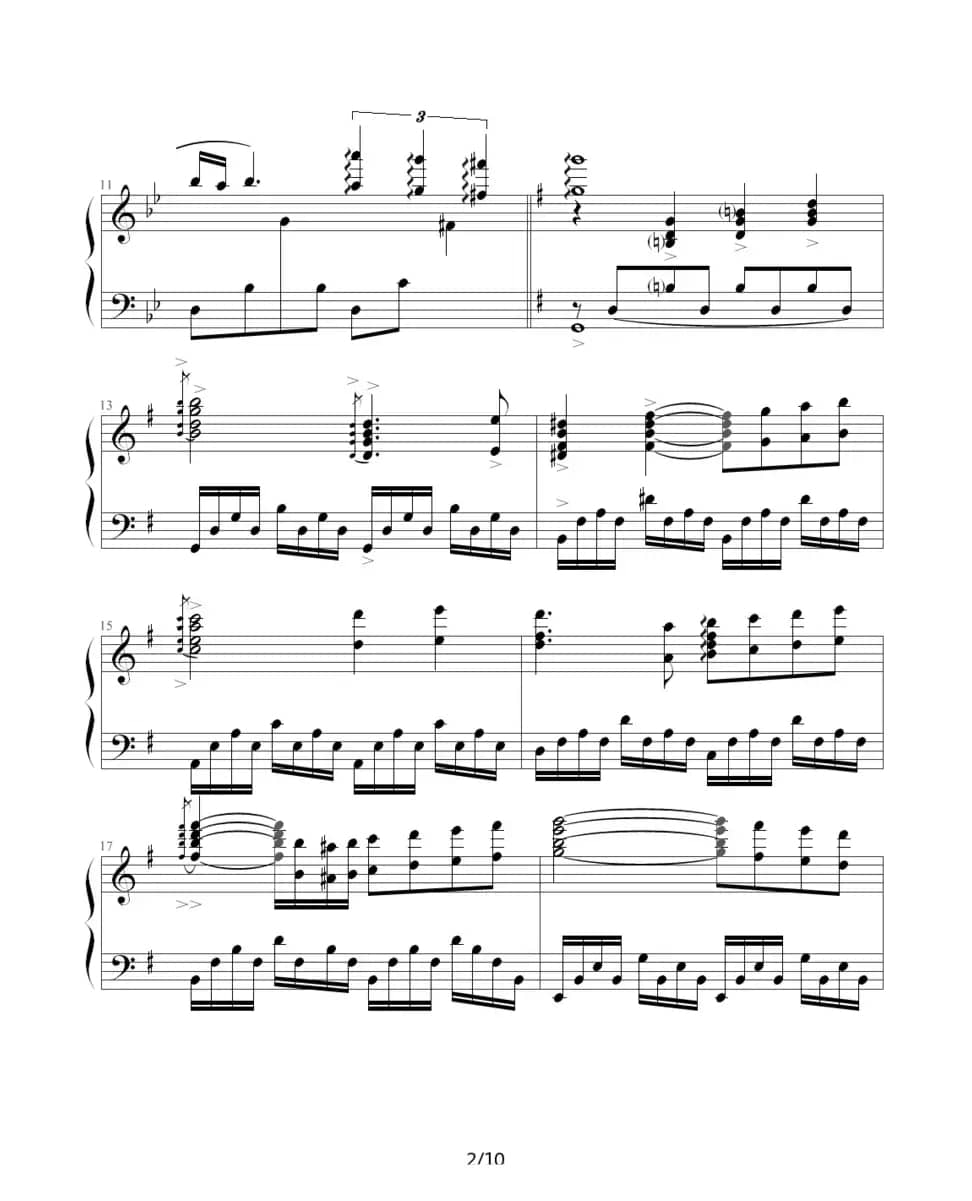 星空的旋律（滴漏制谱版）