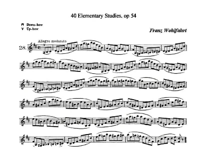 40首小提琴初级技巧练习曲之28