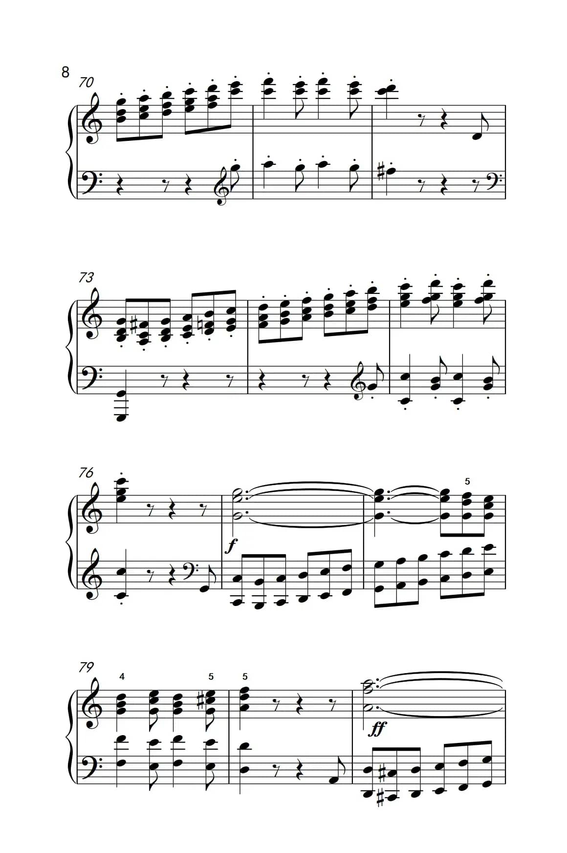 奏鸣曲 Opus 2 Nr.3 第四乐章（贝多芬奏鸣曲集 1）