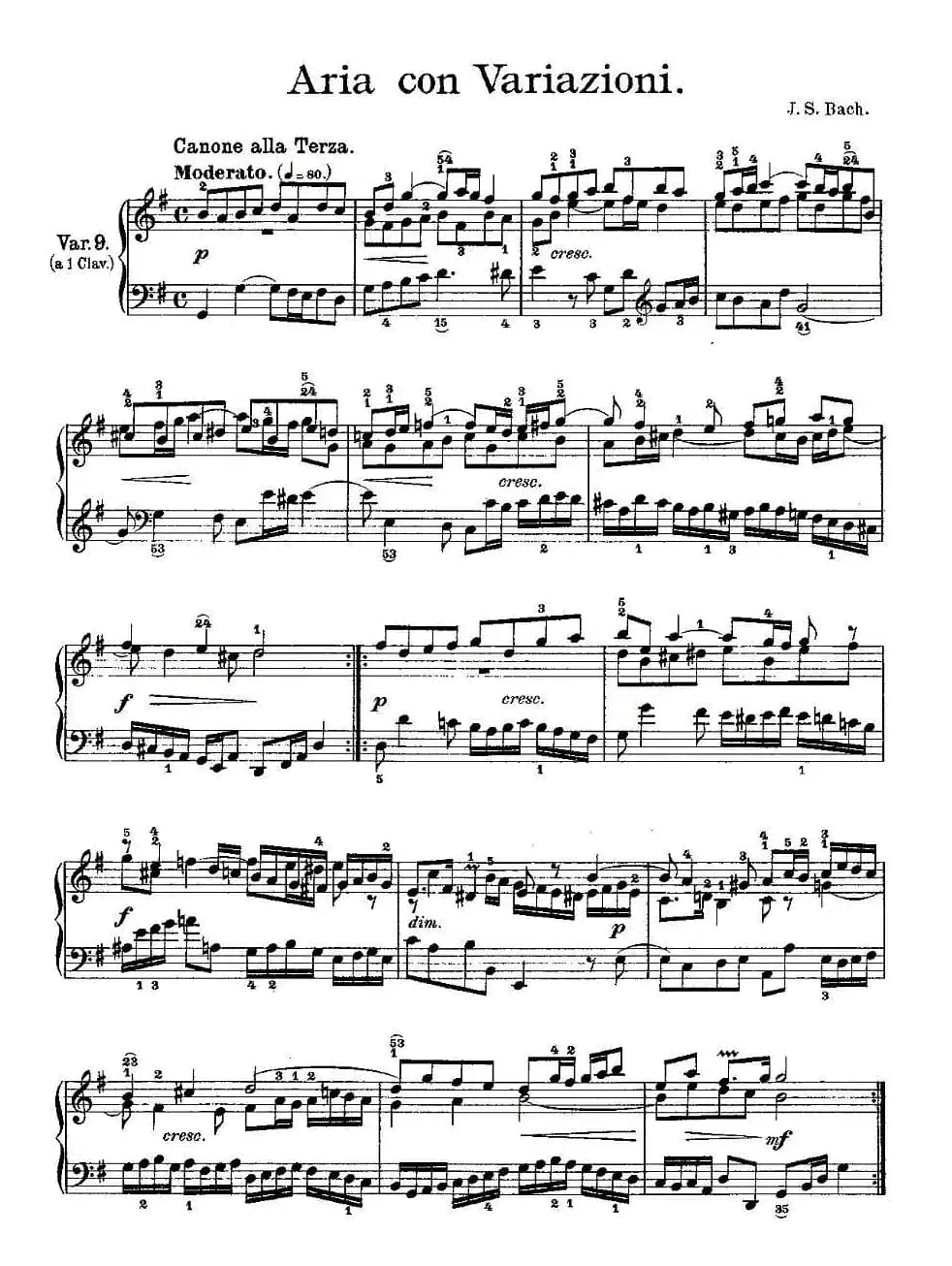 Aria con Variazioni 之九