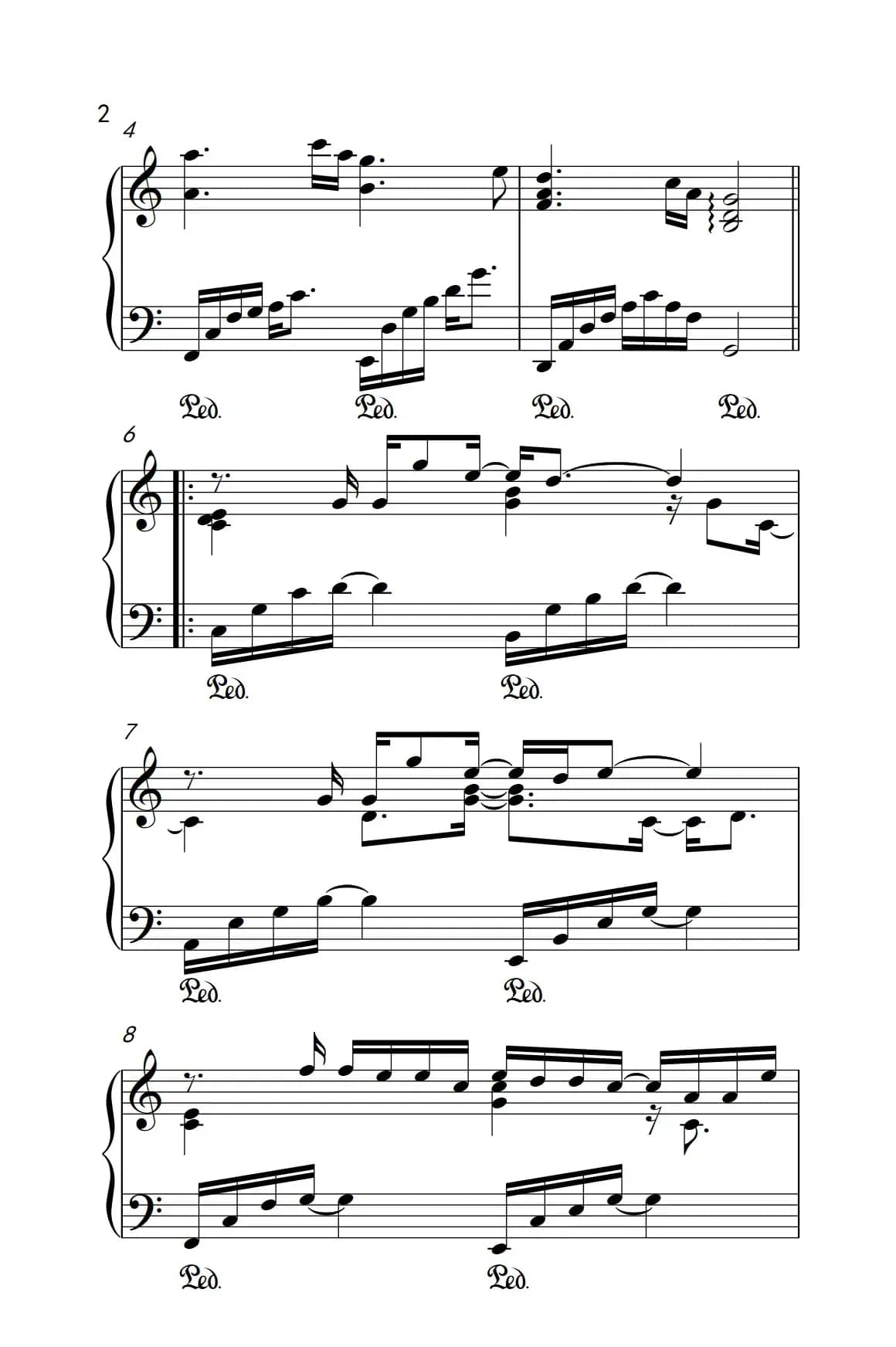 认真的雪（《弹吧音教》制谱版）