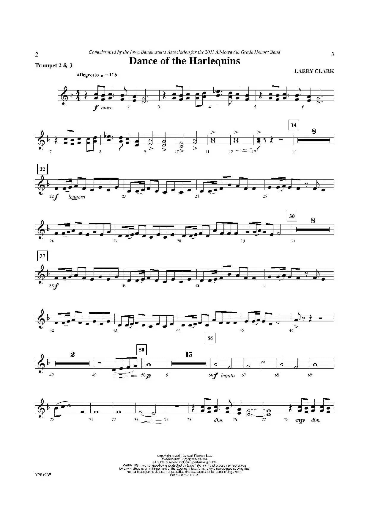 Dance of Harlequins（小号2、3分谱）