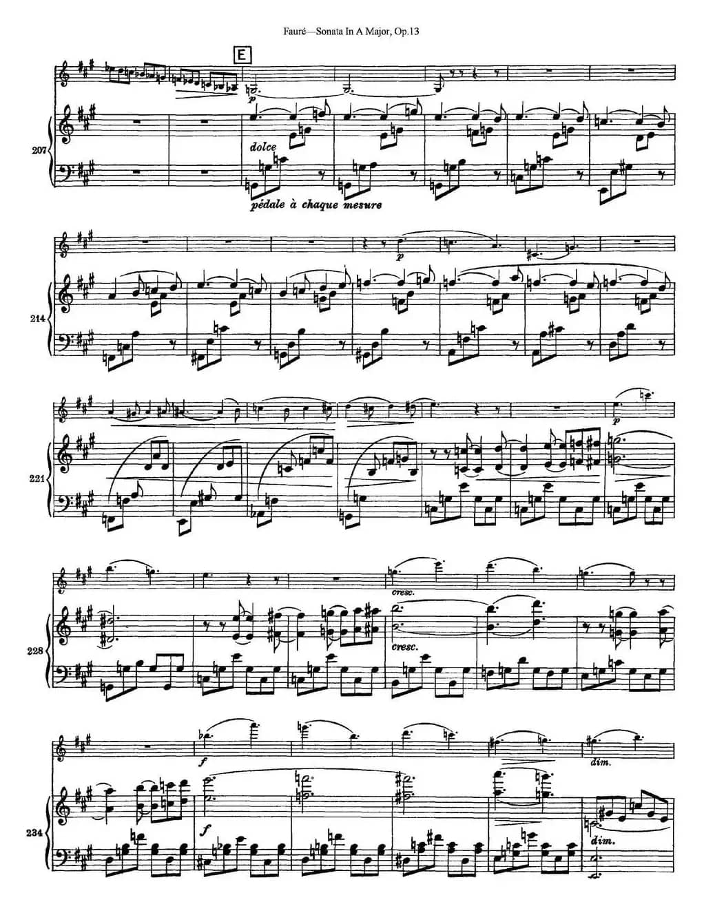 Violin Sonata No.1 Op.13（小提琴+钢琴伴奏）