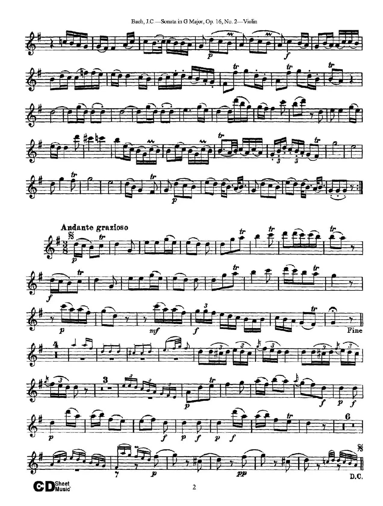Sonata in D Major,Op.16 No.2