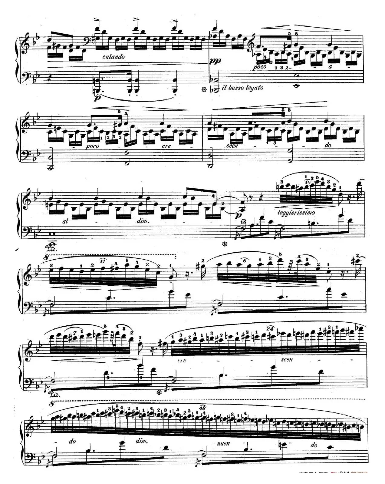 降B大调莫扎特主题变奏曲 Op.2（为钢琴与乐队而作）