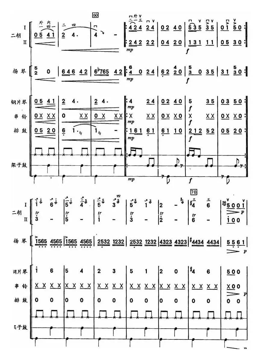 彝河踏浪（二胡、击打乐与人声组合）