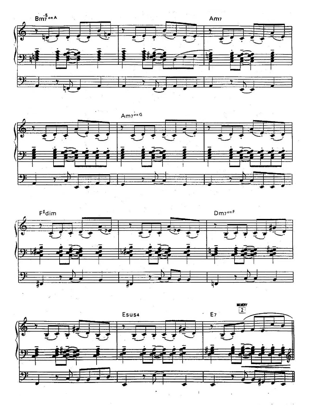 Libertango（自由探戈）（双排键电子琴谱）