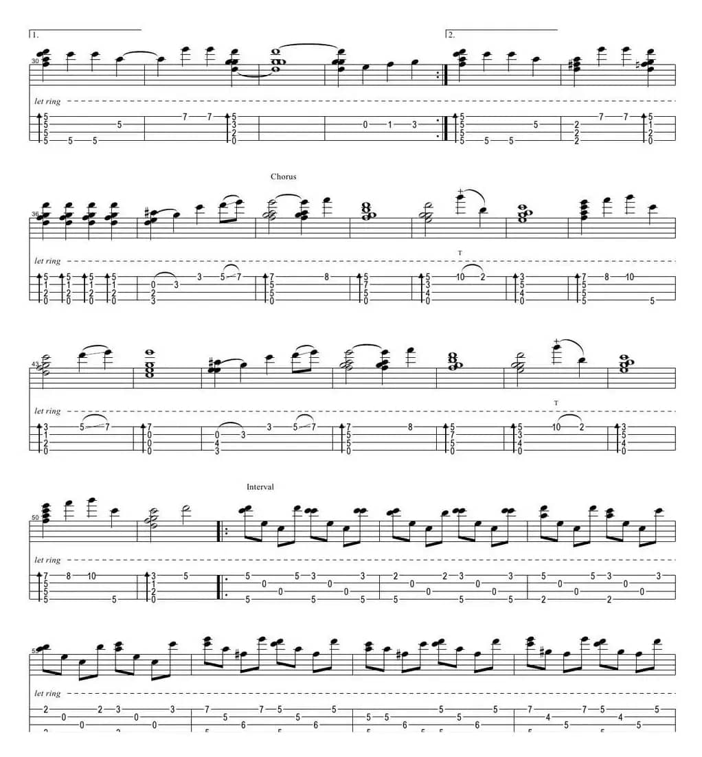 蒲公英的约定（尤克里里指弹谱、丸子君编配版）