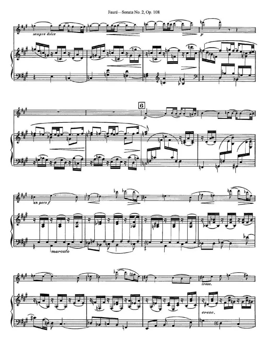 Violin Sonata No.2 Op.108（小提琴+钢琴伴奏）