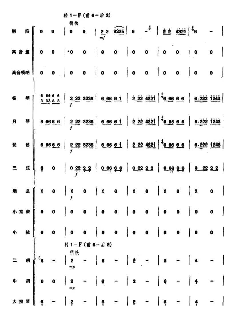 彝家新歌（民乐合奏总谱）