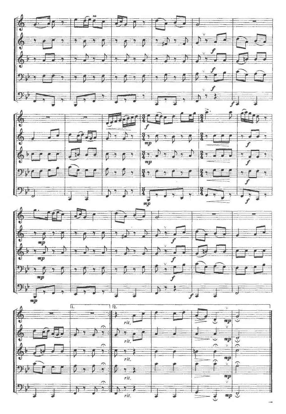 对歌（选自钢管五重奏《刘三姐》组曲）