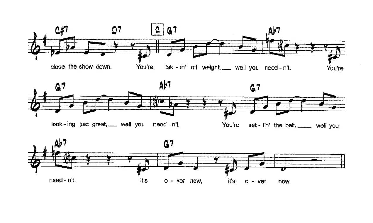 降B爵士乐谱：WHISPER NOT