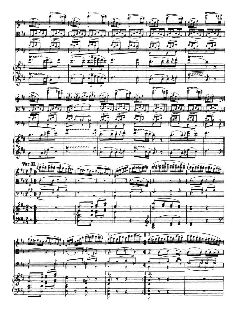 A大调鳟鱼五重奏（P21—30）（（弦乐+钢琴）