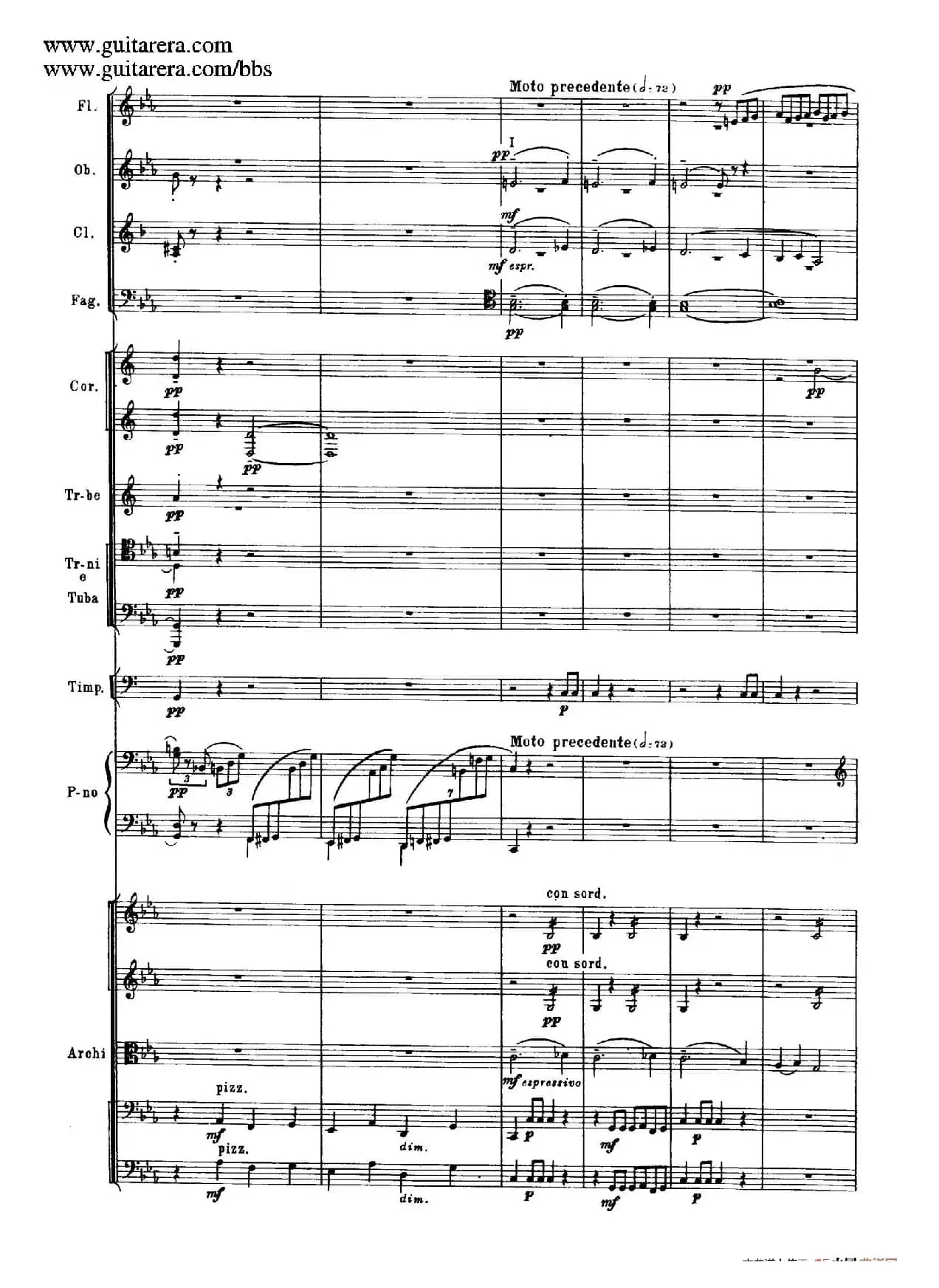 c小调第二钢琴协奏曲 Op.18（第一乐章总谱·P10——18）