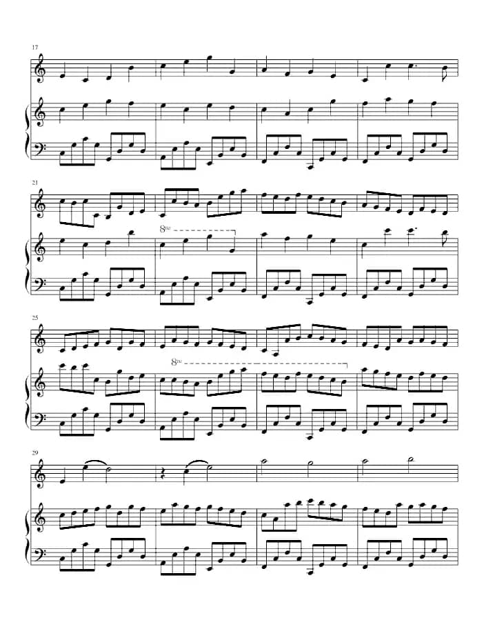 C大调卡农（小提琴+钢琴）