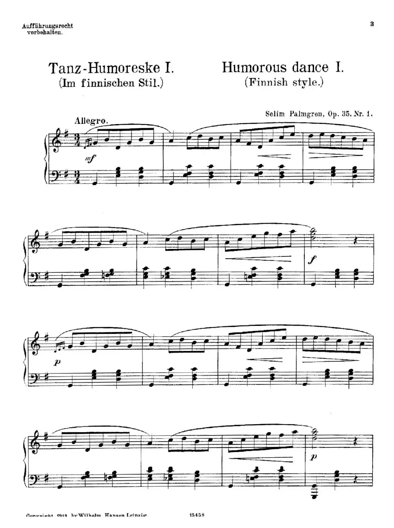 4 Sketches Op.35（4首素描·1）