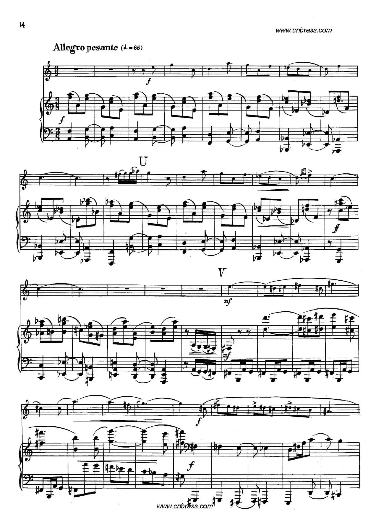 亨德米斯-奏鸣曲（圆号+钢琴）