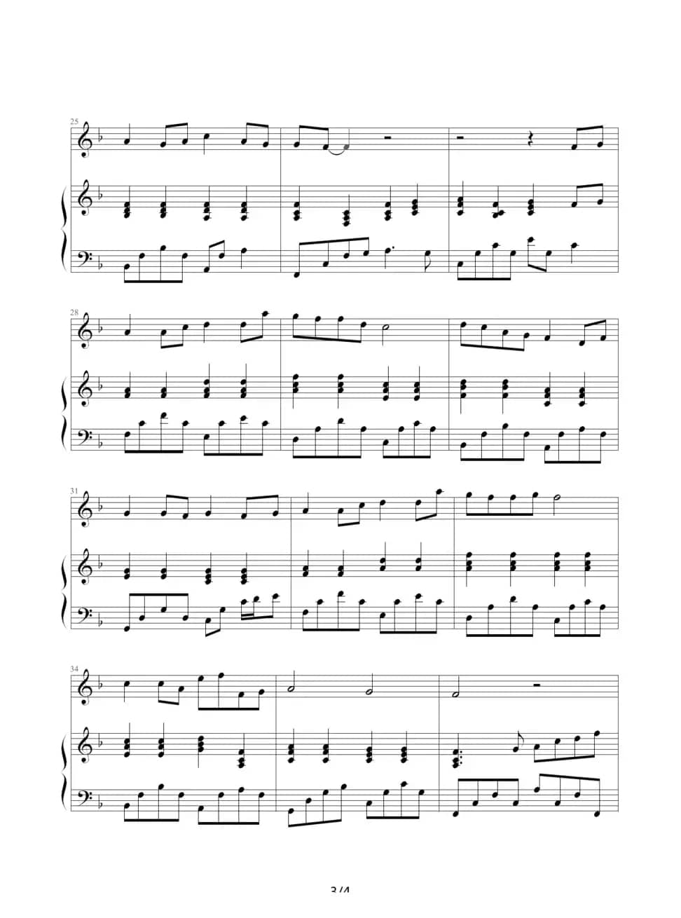 菊花台（钢琴伴奏谱）