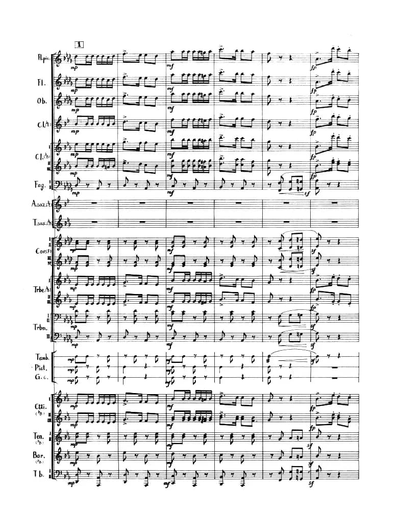 摩托化部队进行曲（军乐队总谱）