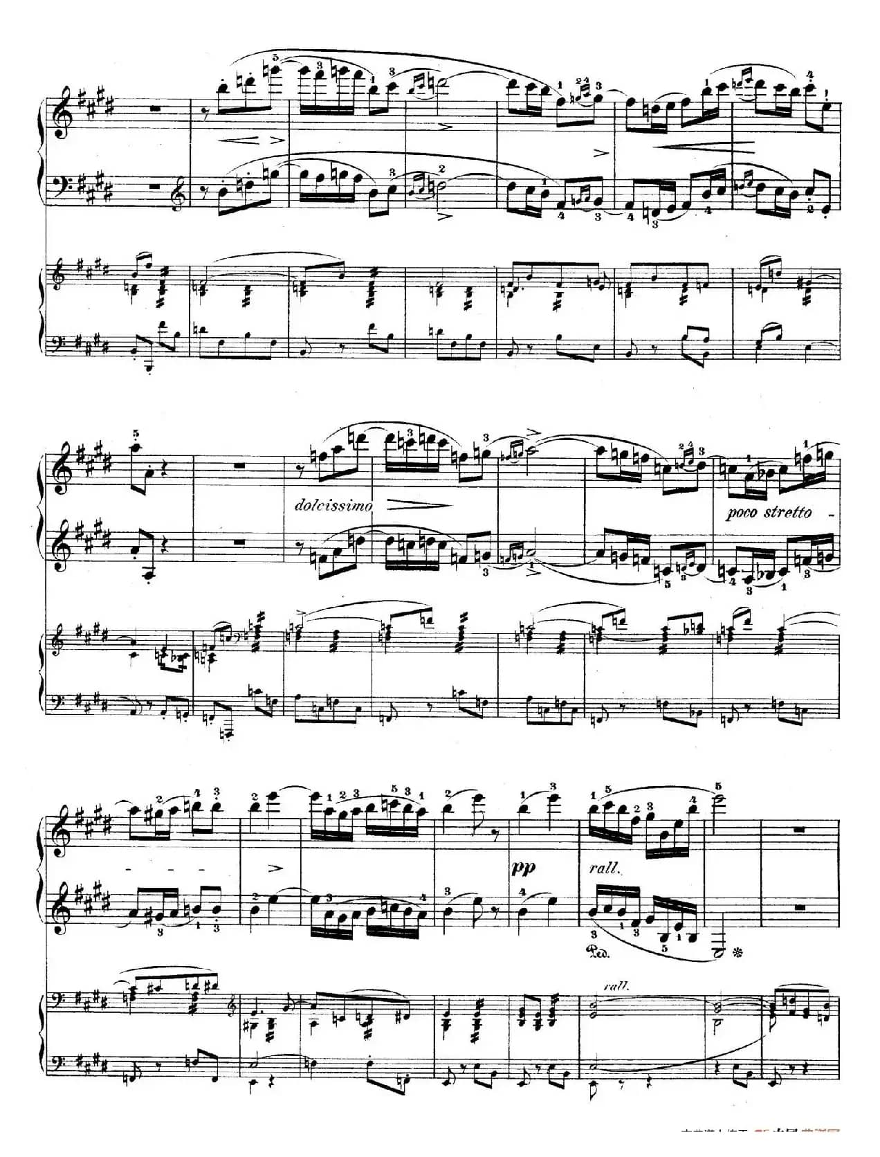 e小调第一钢琴协奏曲 Op.11((钢琴独奏版·第三乐章)