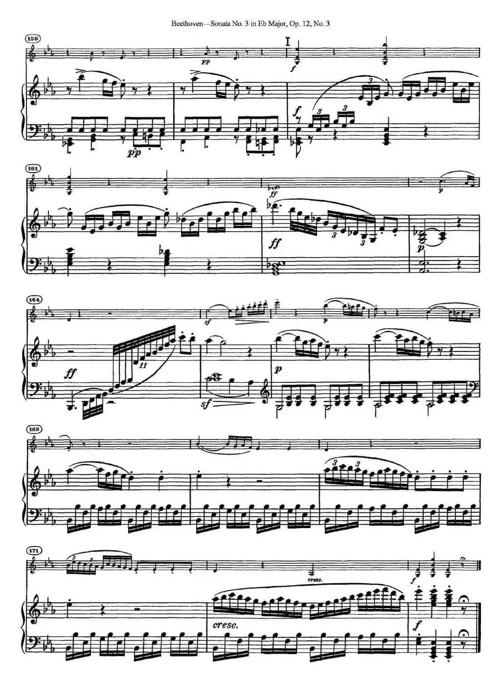 Violin Sonata No.3 in Eb Major Op.12 No.3（小提琴+钢琴伴奏）