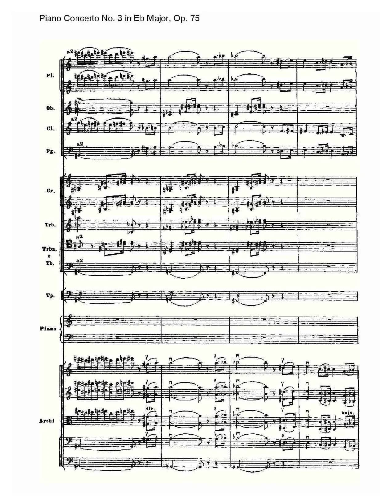 Piano Concerto No.3 in Eb Major, Op.75(Eb大调第三钢琴协奏)