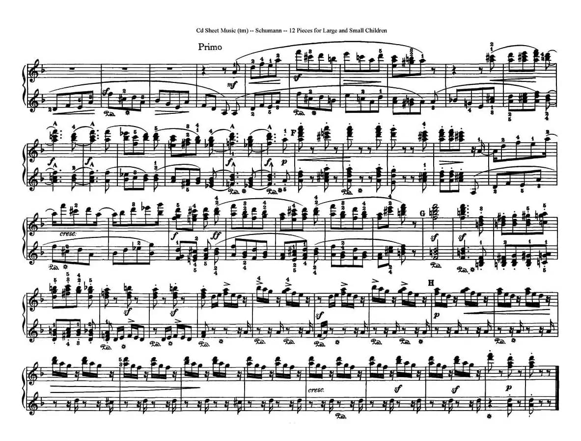 12首为孩子们而作的四手联弹曲 Op.85(四手联弹)(11)